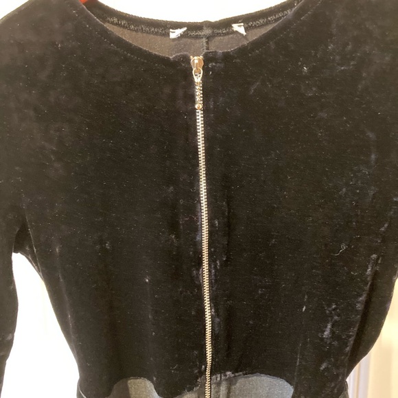 Blumarime dress. Velvet top-to-waist/wool from waist down. Embroidery. Size 6 - Picture 3 of 10